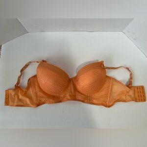 Lace Push-Up Bra in Orange